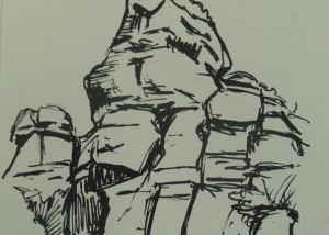 Posca pen drawing (small b) Montserrat