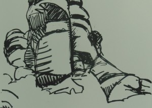 Posca pen drawing (small c) Montserrat