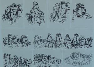 Posca pen drawings (series x 10) Montserrat